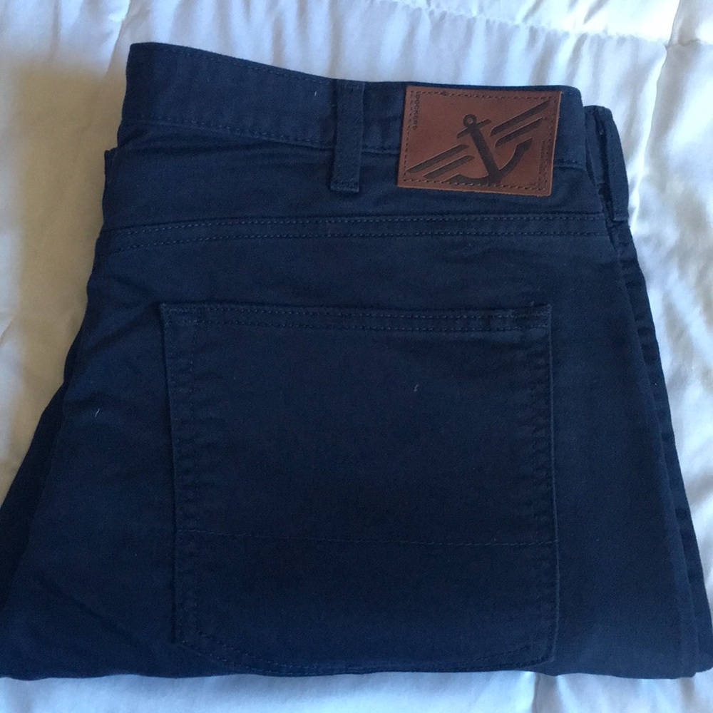 Navy blue slim fit chinos